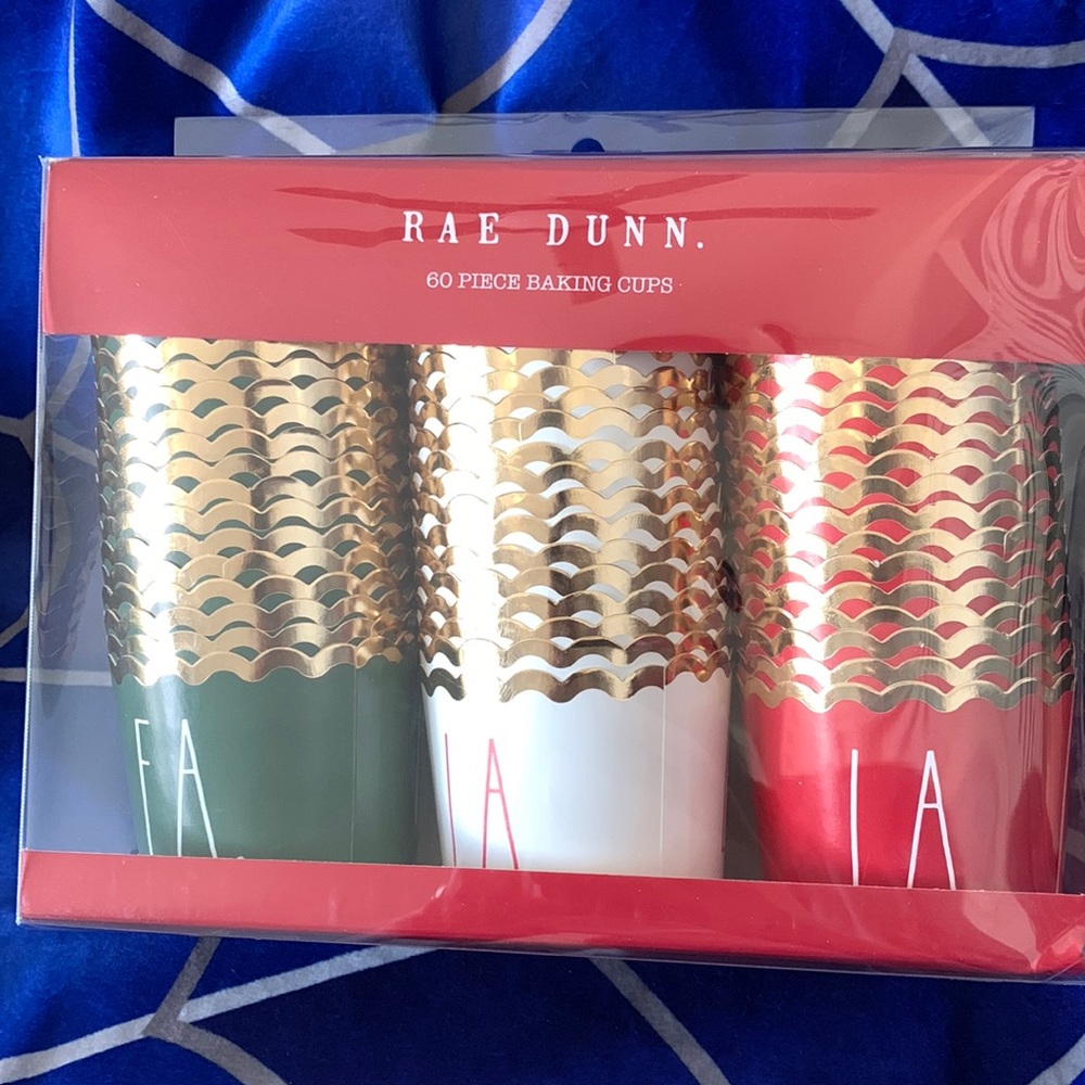 Rae Dunn 60 piece baking cups - Fa La La - new in package